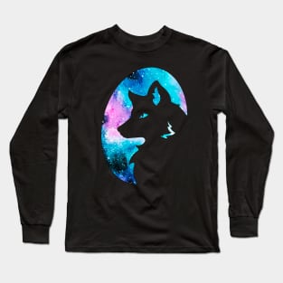 Fluffy Galaxy Fox Long Sleeve T-Shirt